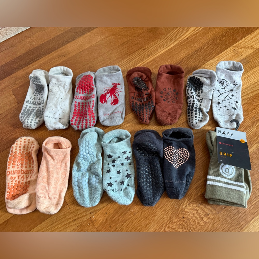 Pure Barre lot of 8 pairs - 1 NWT